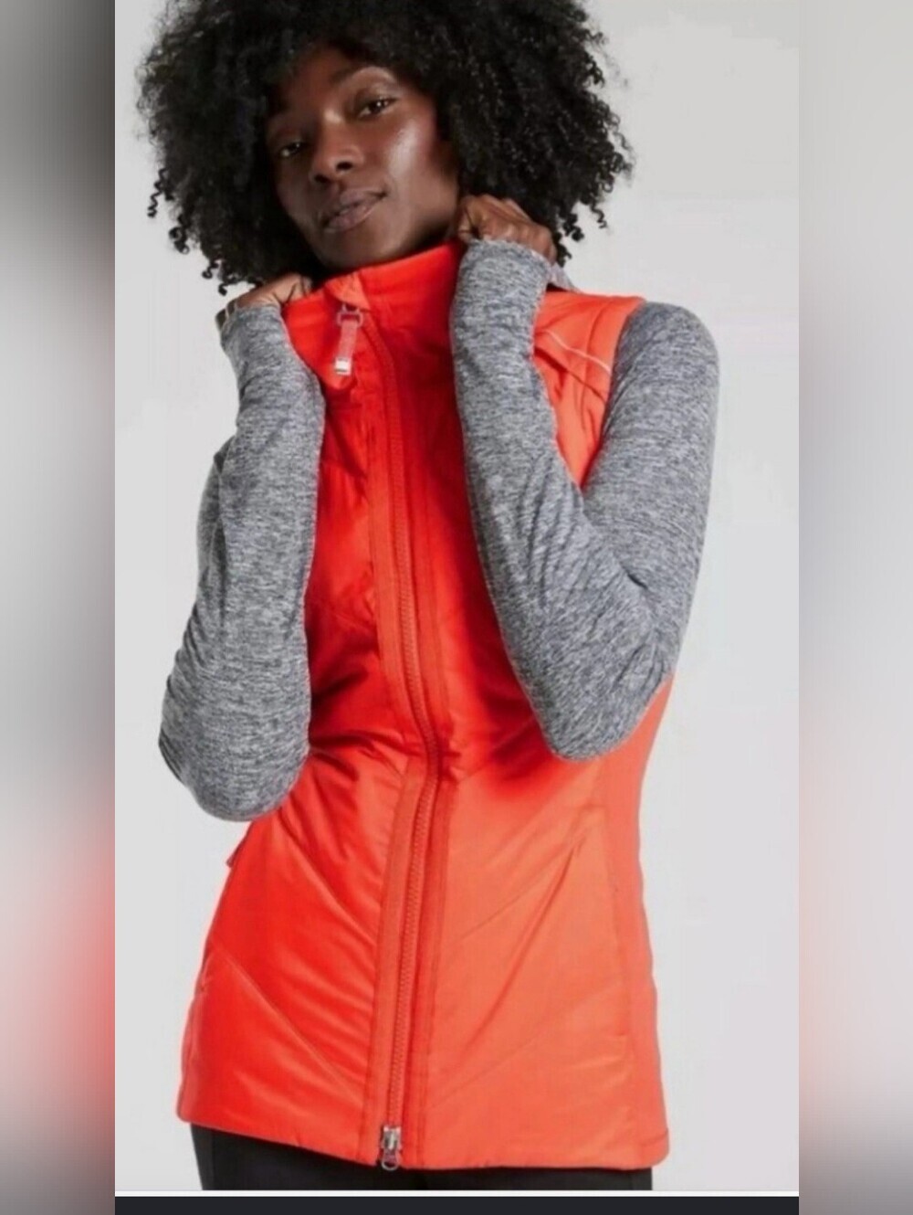 Athleta Coral Quilted Athletic Vest